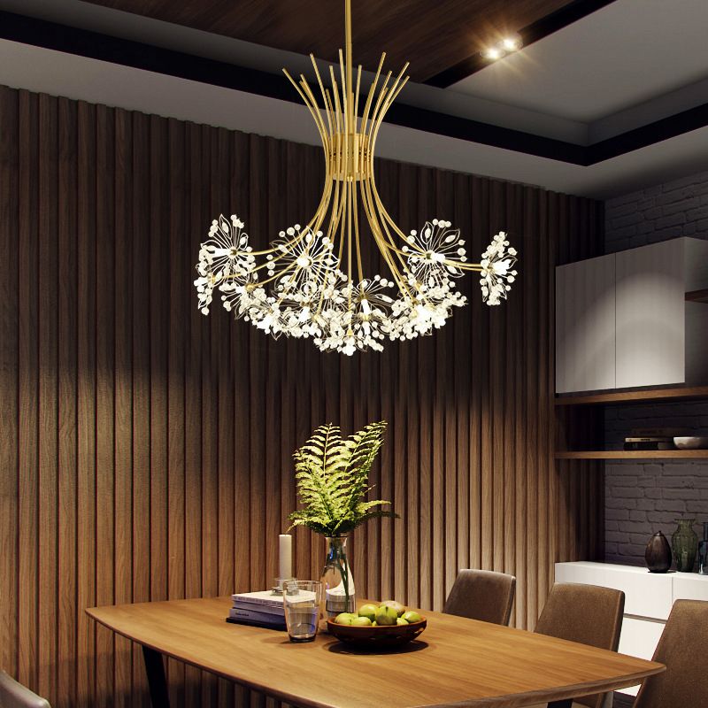 Creative Pendant Lighting Fixture Modern Style Flower-shaped Hanging Chandelier