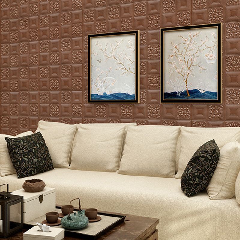 Modern Wall Paneling Peel and Stick Texture Effect Design Square Wall Paneling