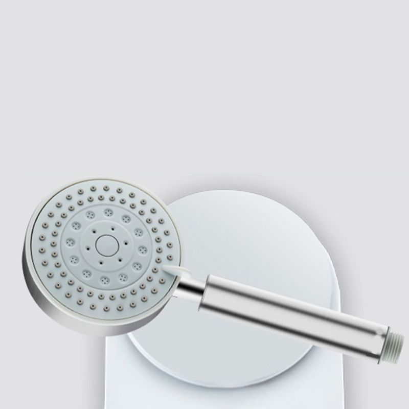 Round Self-Cleaning Hand Shower Adjustable Spray Pattern Stainless Steel Hand Shower