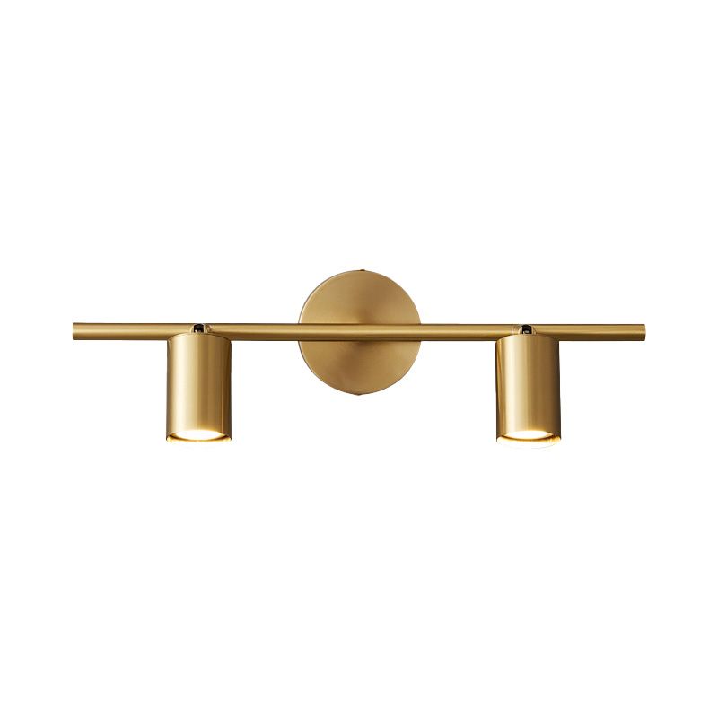 Solid Brass Bath Sconce Post Modern 1 / 2 Lights Bathroom Lighting in Black / Gold