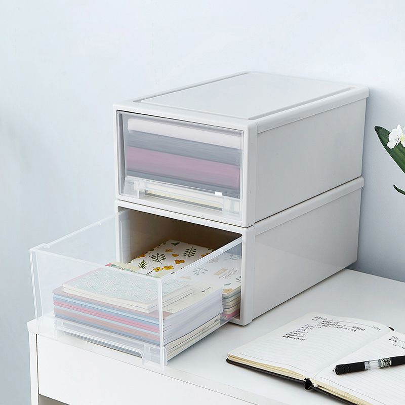 Modern Transparent Filing Cabinet Plastic Drawer File Cabinet for Office