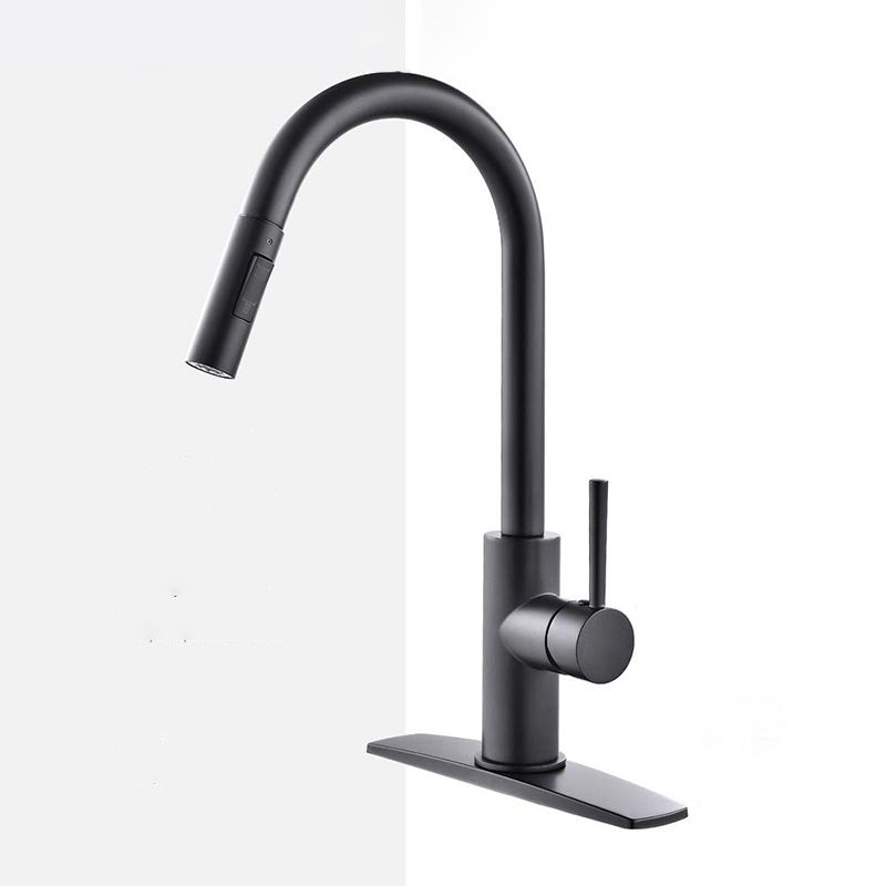 304 Stainless Steel Kitchen Faucet 3-Function Spray High Arc with Pull down Sprayer