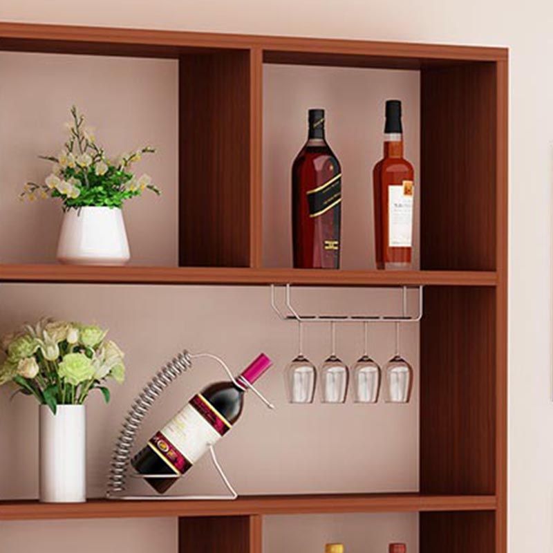 Wood Wall Mounted Wine Rack Modern Wine Rack with Shelf for Kitchen