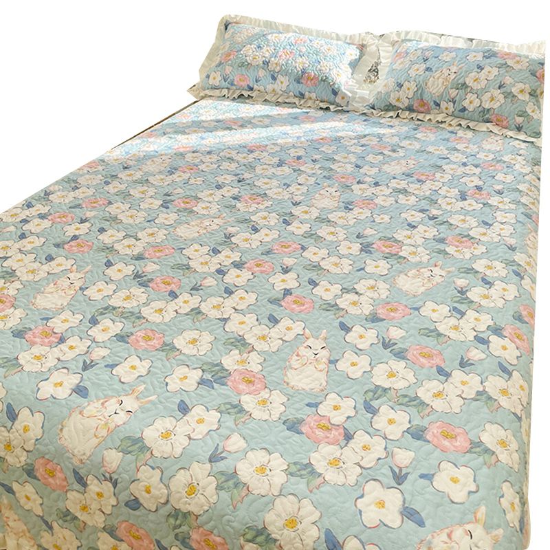 Modern Style Fitted Sheet Floral Cotton Bed Sheet Set for Bedroom