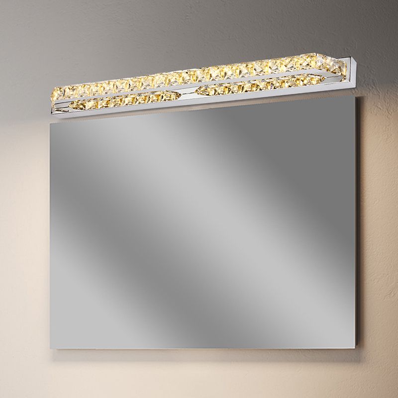 Forma lineal estilo contemporáneo tocador de tocador 1 luz de espejo LED de luz para baño