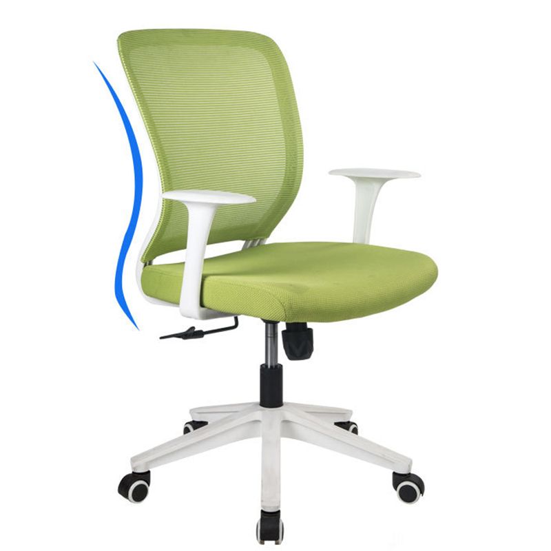 Contemporary Arm Chair Fixed Arms Mid-back Mesh Office Chair