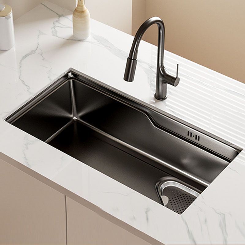 Contemporary Style Kitchen Sink Stainless Steel 3 Holes Drop-In Kitchen Sink