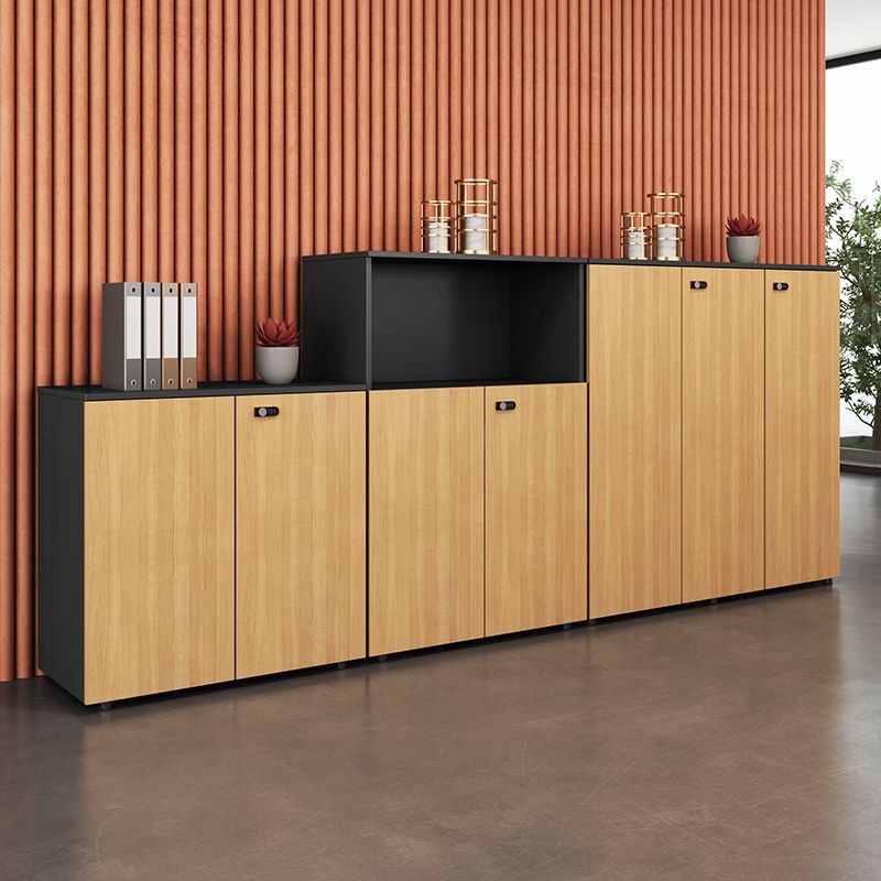 Contemporary Lateral Filing Cabinet Engineered Wood File Cabinet with Lock and Storage