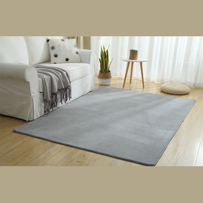 Grauer Wohnzimmer Teppich lässig Pure Color Area Teppich Polyester Anti-Split-Teppich