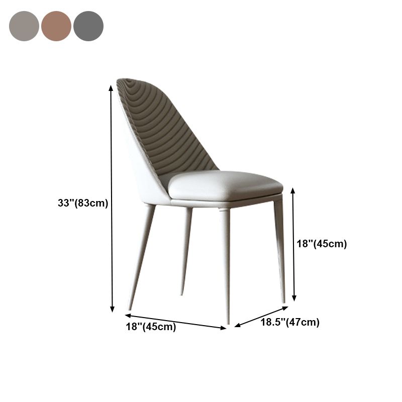 Modern Chairs Dining Armless Chairs for Kitchen with Metal Legs