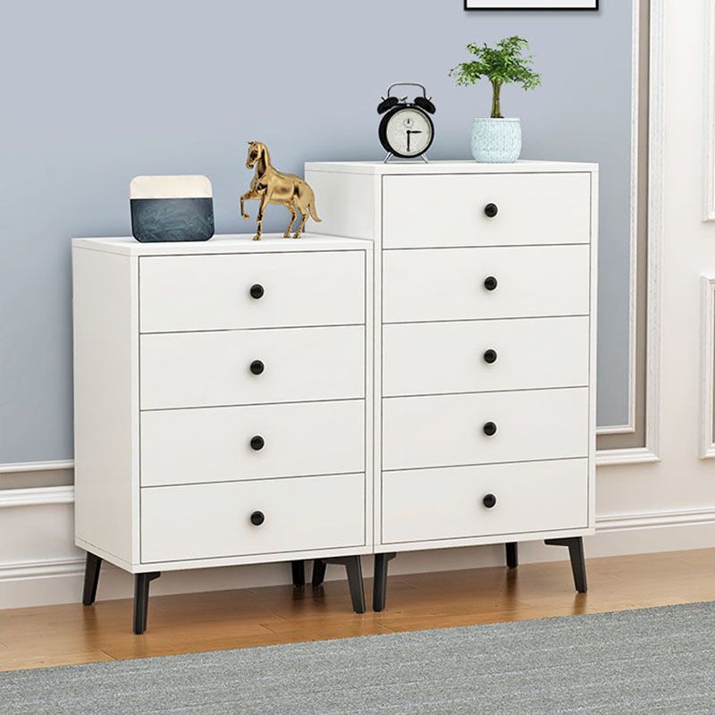 Bedroom Wood Storage Chest Contemporary Vertical Soft-Close Dresser with Drawers