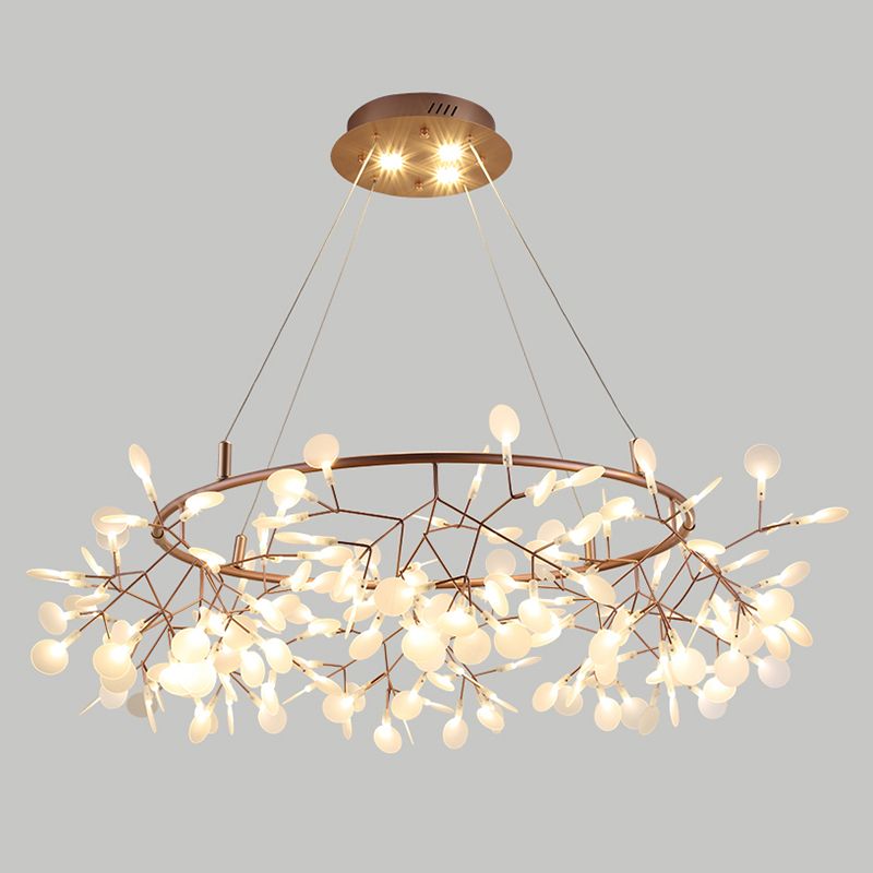 Grand lustre moderne lustre orbiculaire lumineux lustre en métal pour le salon