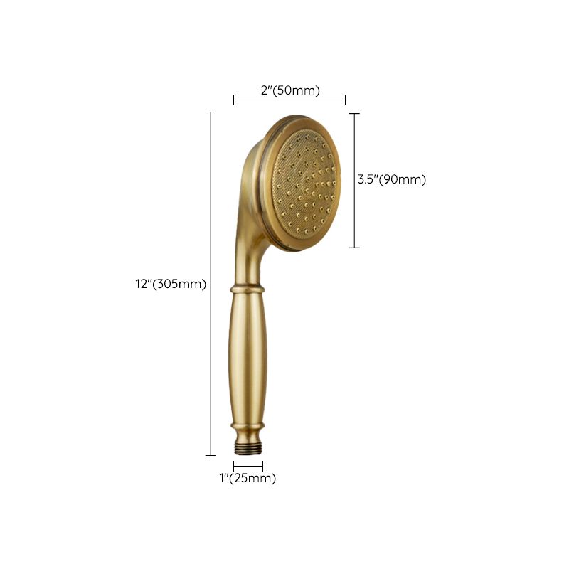 Traditional Style Shower Head in Brass Single Spray Wall-Mount Showerhead