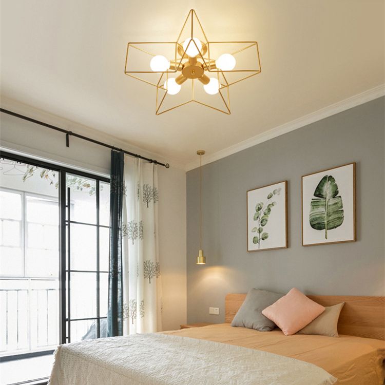 Modern Ceiling Light Simple Ceiling Mount Lamp with Metal Shade for Bedroom