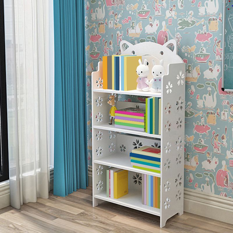 Contemporary Shelf Closed Back Standard Kids Bookshelf in Manufactured Wood