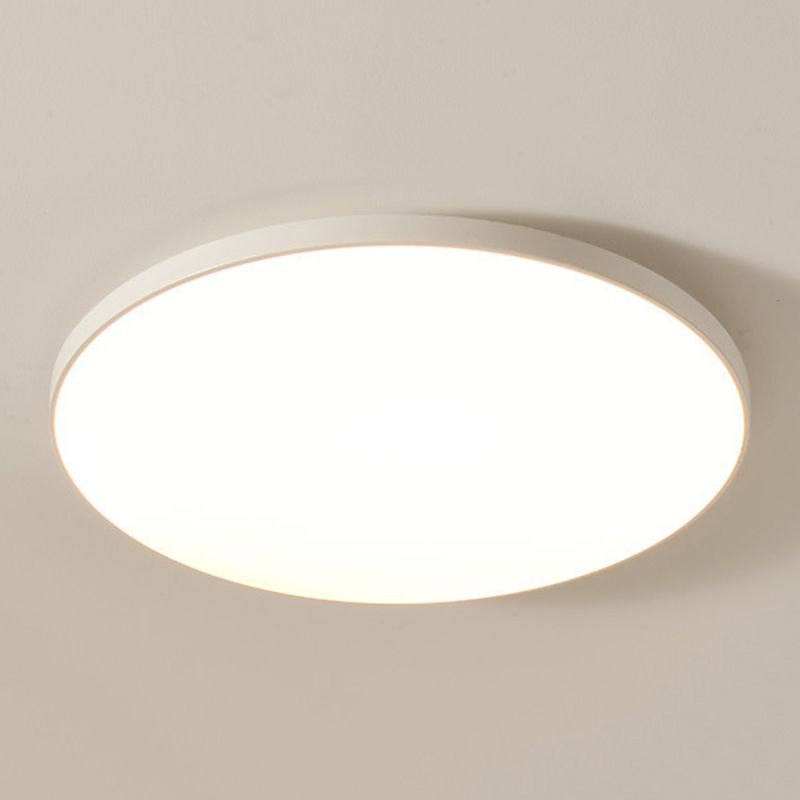 Contemporary Flush Mount Lighting White/Black LED Ceiling Light for Living Room