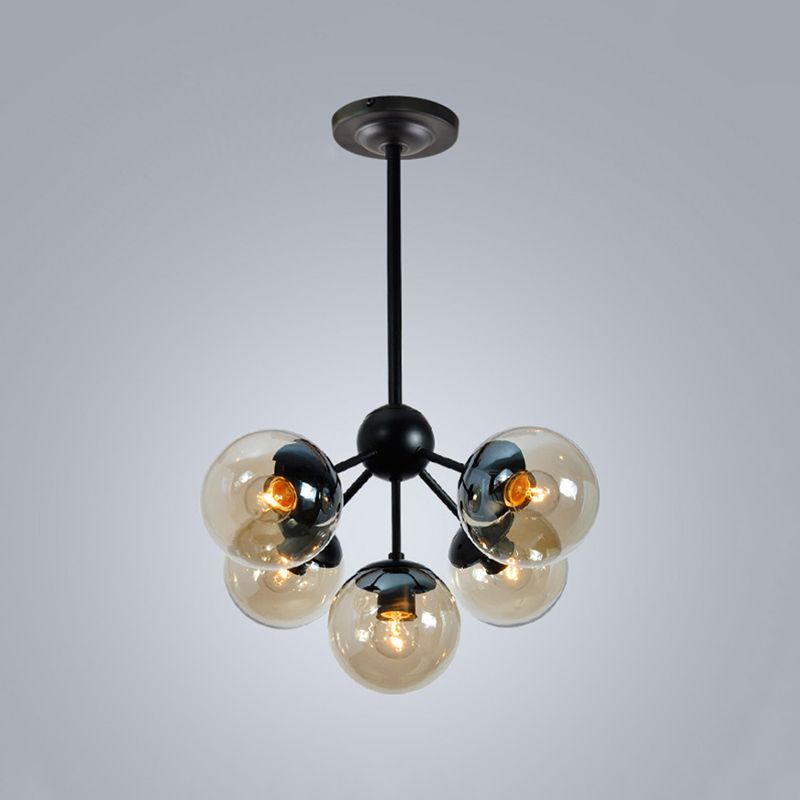 Glass Shade Pendant Lighting Fixture Modern Style Hanging Chandelier