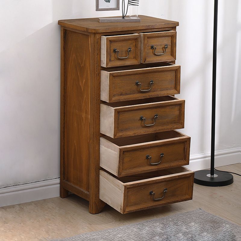 Traditional Solid Wood Storage Chest Vertical Bedroom Dresser