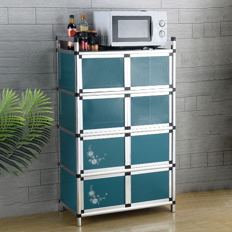 Contemporary Sideboard Cabinet Metal Sideboard Table with Doors for Dining Room