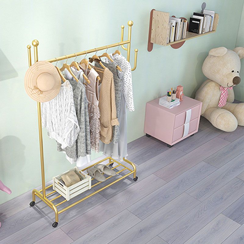 Gorgeous Hall Tree with Castors and Hooks Storage Shelf Coat Rack