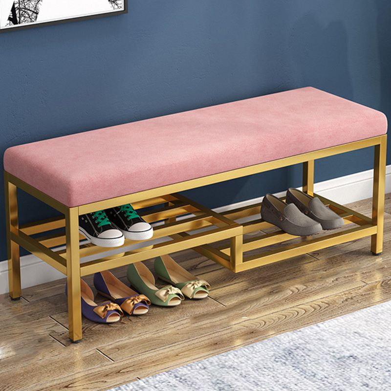 13.8" Wide Modern Seating Bench Rectangle Solid Color Entryway Bench with Storage