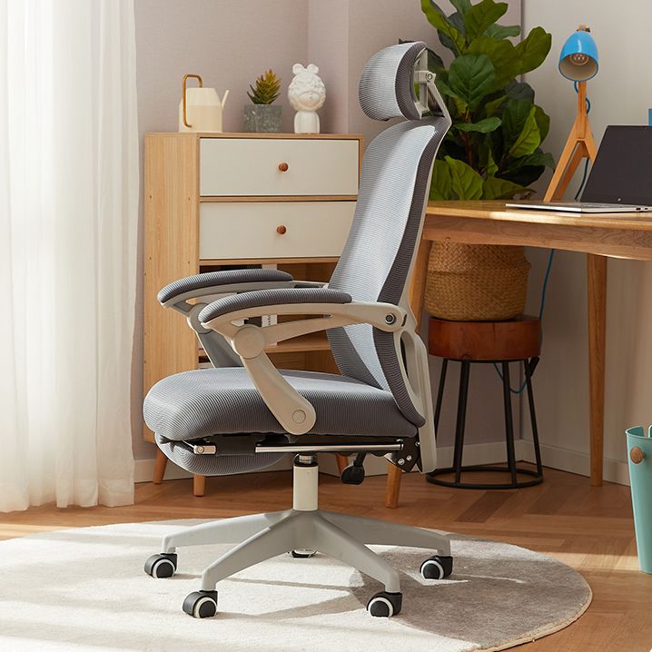 Modern Padded Arms Office Chair No Distressing Ergonomic Slide Chair