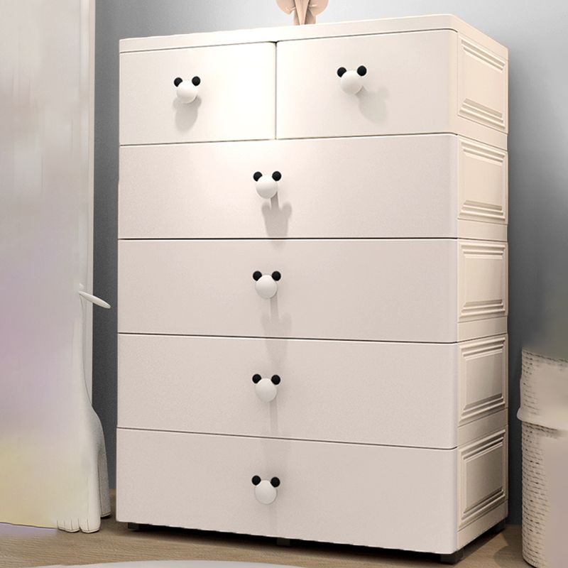 Contemporary Vertical Kids Furniture Plastic Nursery Dresser for Bedroom