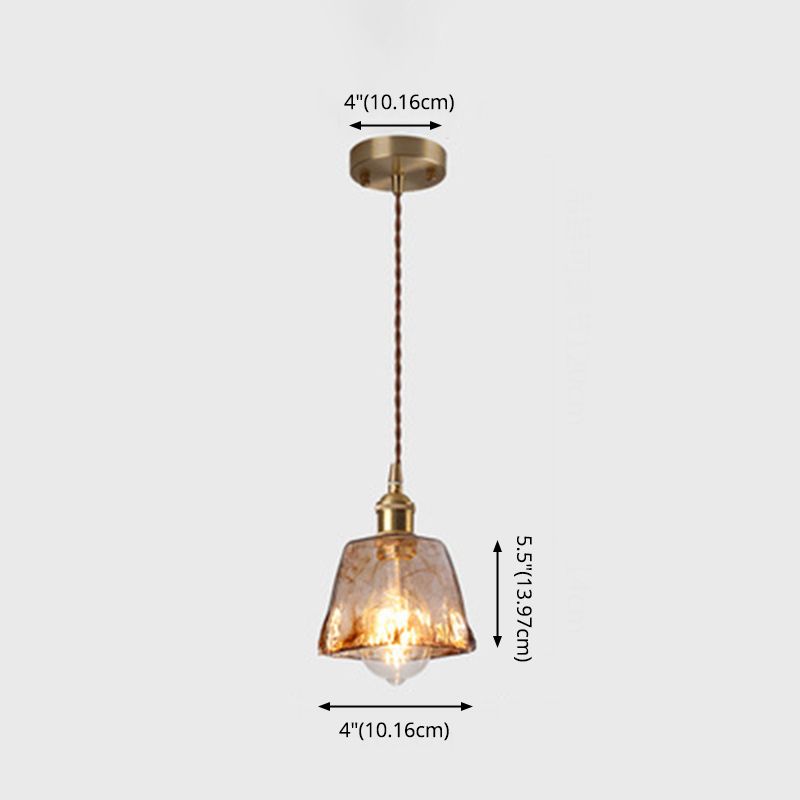 Light Single Verre moderne minimalisme Plafond Pendant Light for Dinning Room