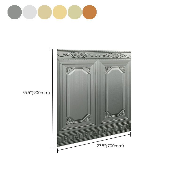 Glam Style Wall Paneling Living Room Peel and Stick 3D Embossing Waterproof Wall Paneling