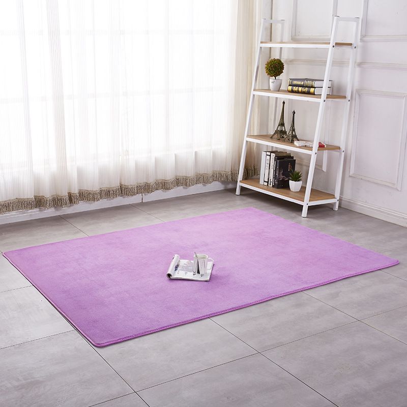 Tapis en polyester de tapis Solid Solid Solid Tapis sans glissement.