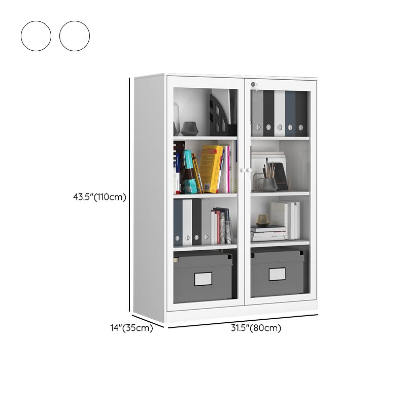 Modern Style Vertical Filing Cabinet Glass Filing Cabinet with Locking Storage