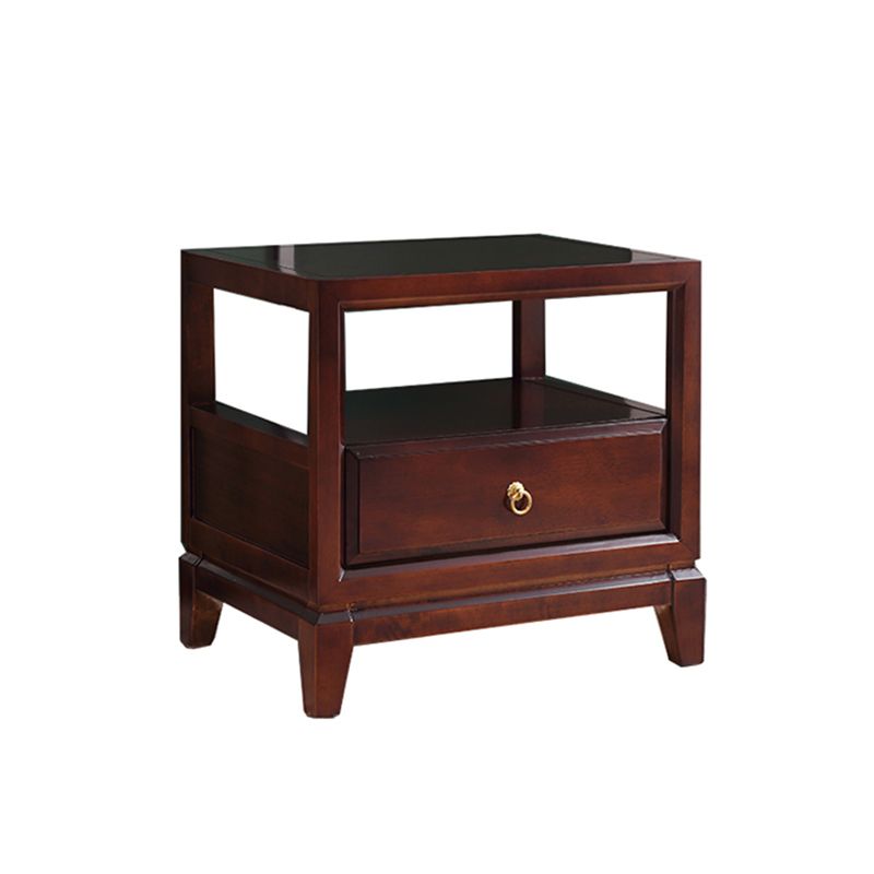 Traditional Nightstand Solid Wood Accent Table Nightstand with Drawer