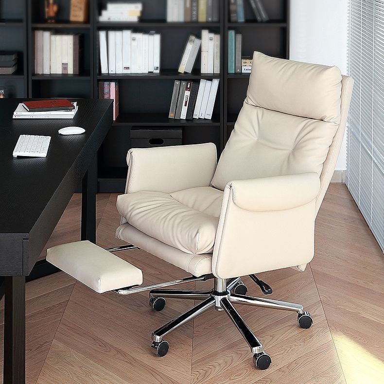 Height-adjustable Managers Chair Ergonomic Adjustable Executive Leather Chair