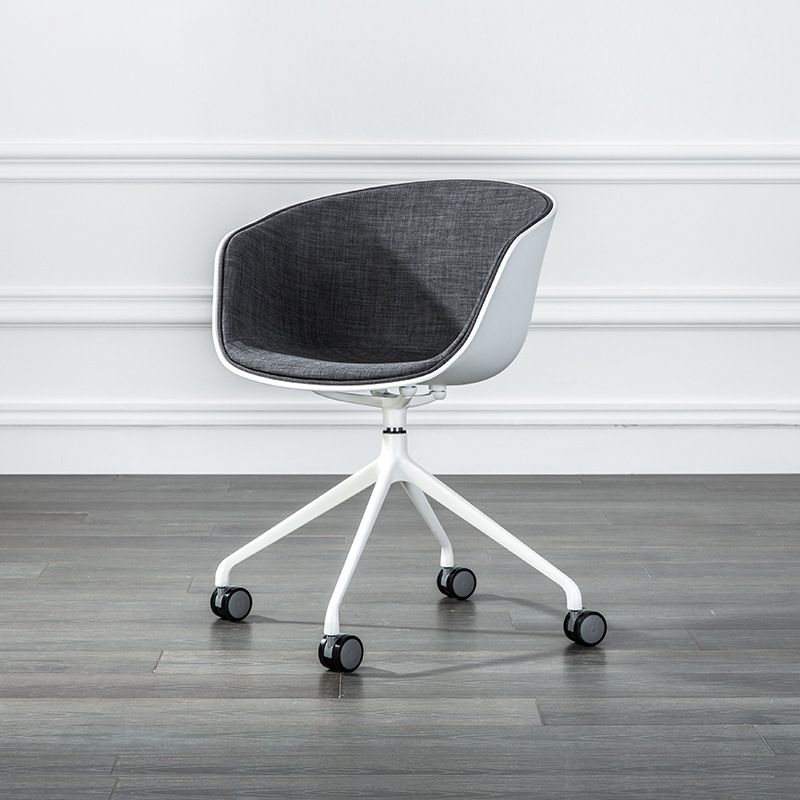 Modern Fabric Conference Chair Metal Chair with Wheels for Office