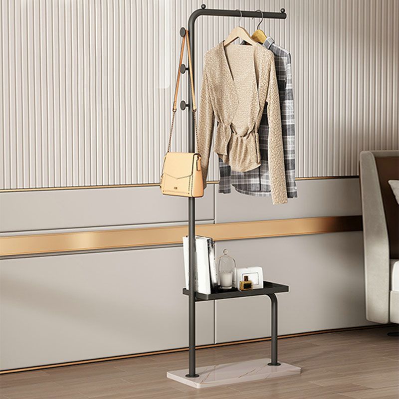 Contemporary Metal Coat Rack 3 Coat Hooks Standing Coat Rack