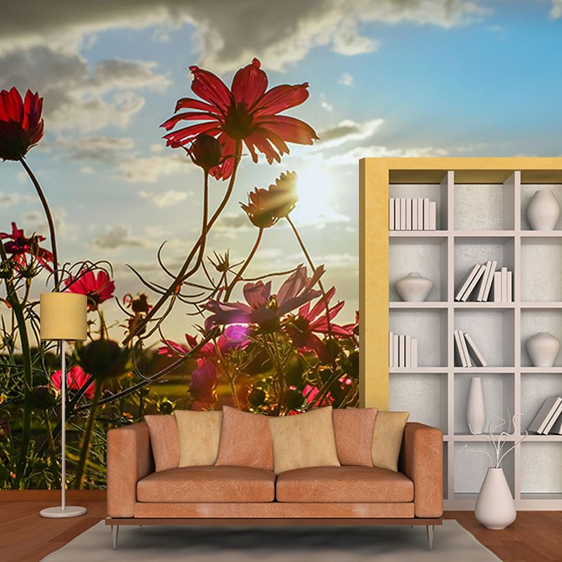 Flower Photography Washable Wall Mural Living Room Wallpaper