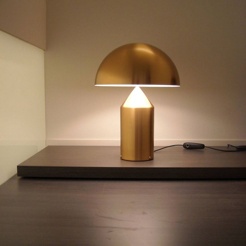 Mushroom Shaped Desk Lamp Modern Simple Metallic Table Lamp for Living Room Bedroom