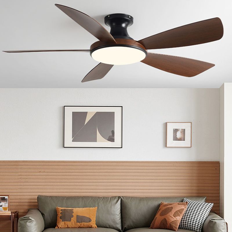 Simple LED Ceiling Fan Lamp 5-Blades Fan Lighting for Living Room