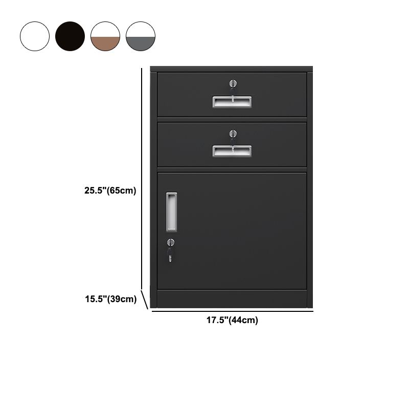 Vertical Filing Cabinet Contemporary Steel Fire-Resistant File Cabinet