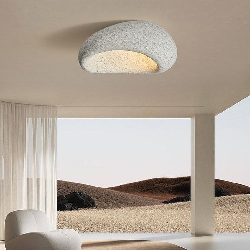 Stone Shape Modern Ceiling Flush 1 - Light Resin Ceiling Flush Mount