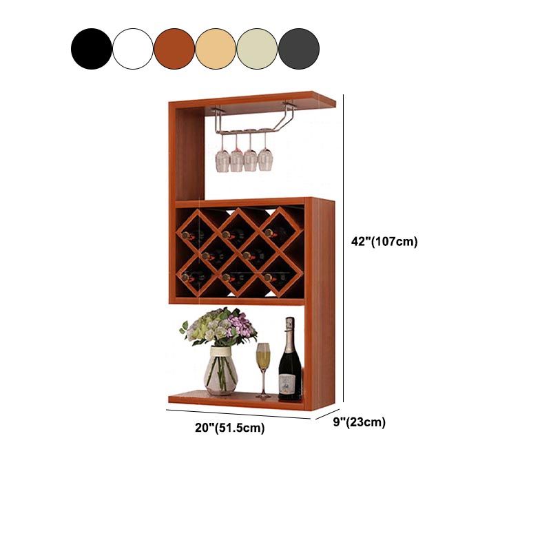 Wood Wall Mounted Modern Wine Rack 9"Wx42"H Wine Rack for Kitchen