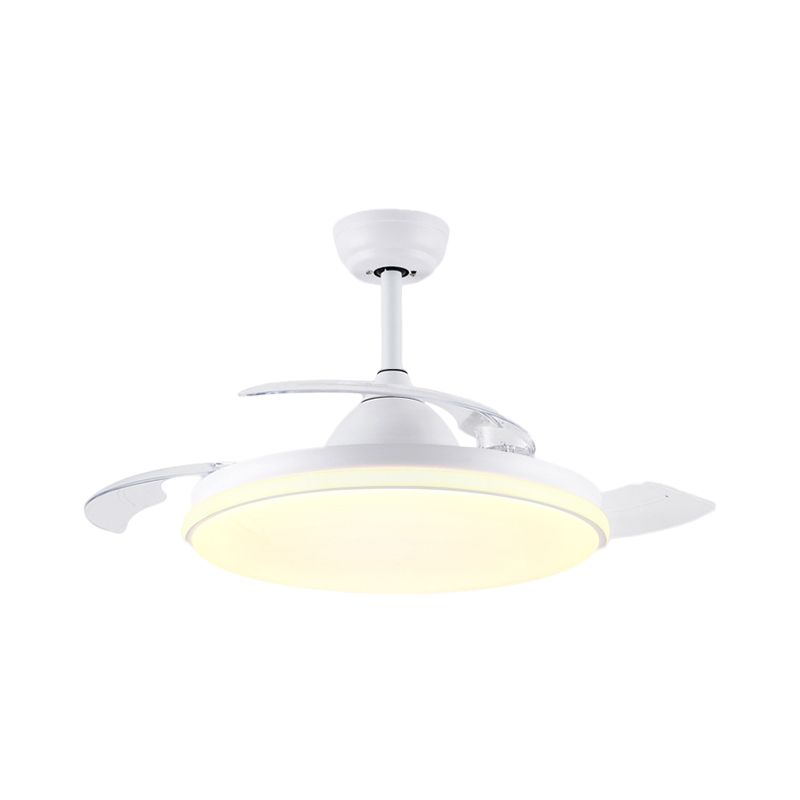 36 "" de large circulaire circulaire semi-luxueux Light Contemporain blanc / noir / or Éclairage de ventilateur à LED à LED à 3 lames pour le salon