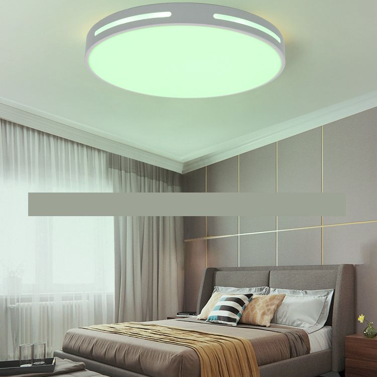 Acrylique Round RGBW Ceiling Light Nordic White Smart LED Flush Mounted Fixture for Bedroom