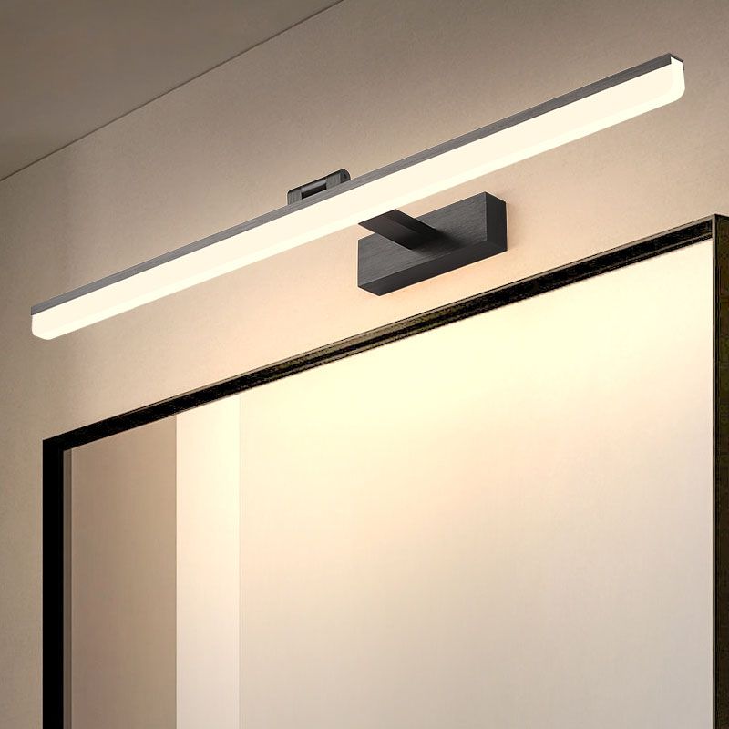 Lámpara de pared de lámpara de montaje lineal moderna de pared de 1 luces de aluminio para el baño