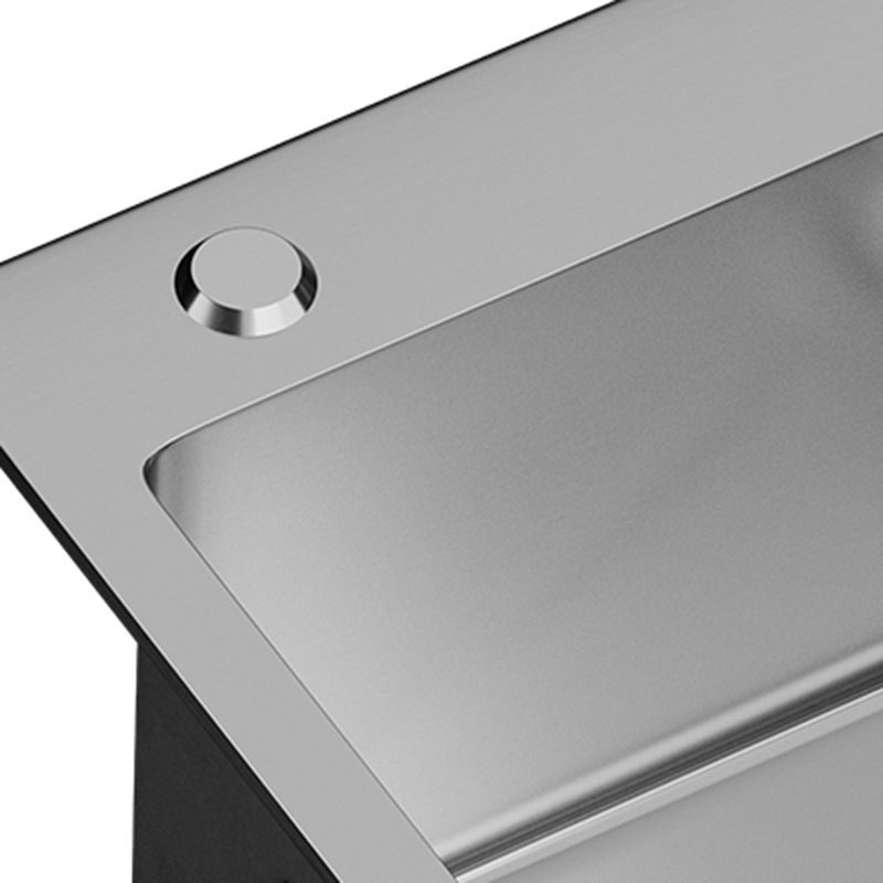 Stainless Steel Drop-In Kitchen Sink Single Bowl Sink with 3 Holes