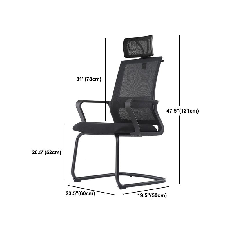 Modern Black Desk Chair Adjustable Height Office Chair for Home Office