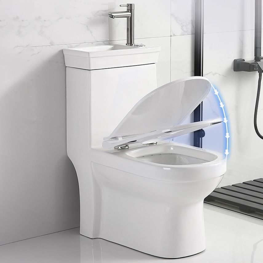 Modern Siphon Jet Flush Toilet Floor Mount One-Piece Toilet Toilet