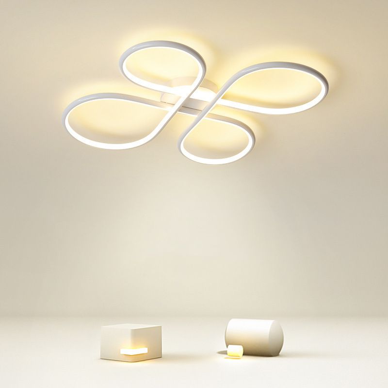 Contemporary Flush Mount Lighting LED White Ceiling Light for Room Foyer