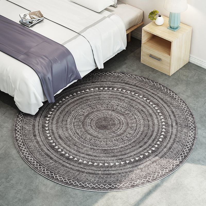 Südwestlicher Schlafzimmer Teppich Multi-Farben Geometrisch Druck in Indoor Teppich Polyster Anti-Rutsch-Backing Haustierfreundlicher Bereich Teppich