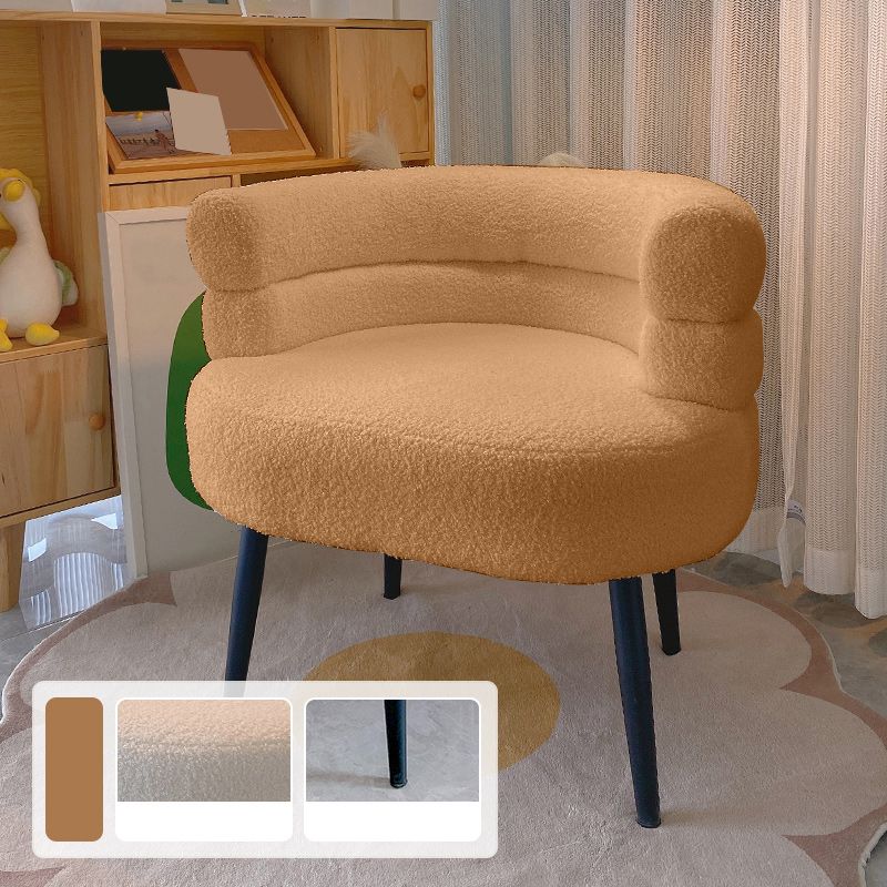 Ultra-Modern Arms Included Armchair Solid Color Arm Chair for Living Room